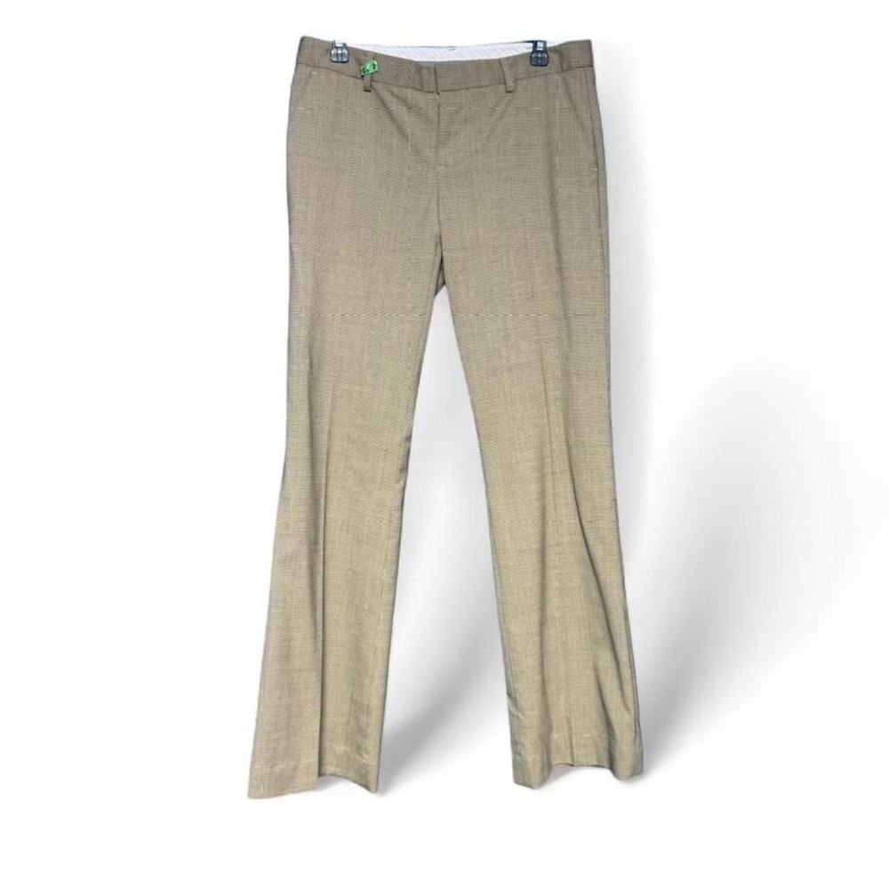 Y2K‎ Gap Wool Blend Trousers Women's Size 6 Hip Slung Plaid 2009 Tan Low Rise